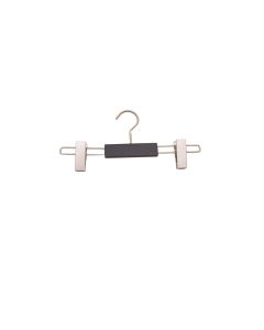 Buksehenger m/klemmer, satin krom, mat sort. 30 cm. Metalhenger