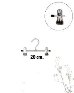 Metall klypehenger (B 20 cm.) - 100 stk. Sort