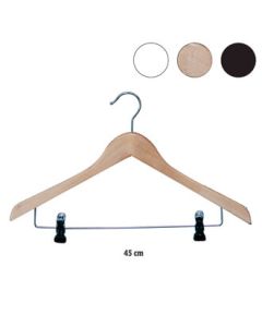 Trekleshenger, massiv, flat, med klyper, 12 mm tykk, 45 cm. Velg farge