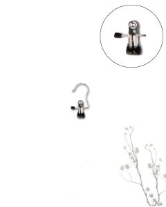 Støvelklype - metall - 40 stk. Sort. 10 cm.
