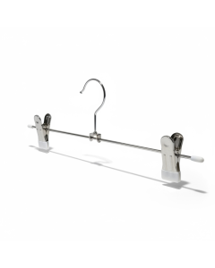 Metall klypehenger (B 30 cm) - 100 stk. Hvit dup  *TILBUDSVARE*