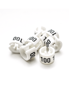 Mini brikker m/ tal - Hvit. 100 ens pr. pose. Velg størrelse