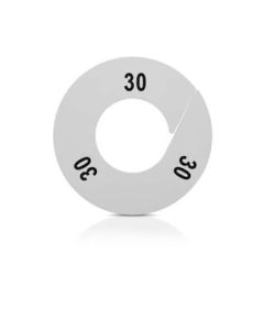 Konfektsjonsnumre, runde hvit. 10 ens pr. poser. Velg størrelse