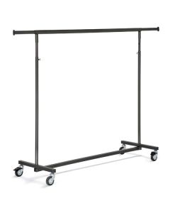 LUXUS Konfeksjonsstativ, høydejusterbar, sort. Stor. B140 x 220 cm