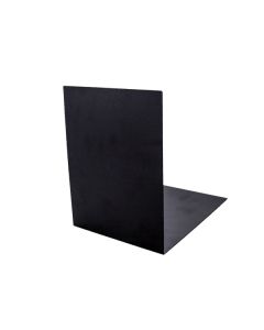 Bogstøtte, sort. metall. 20 x 20 x 15 cm.