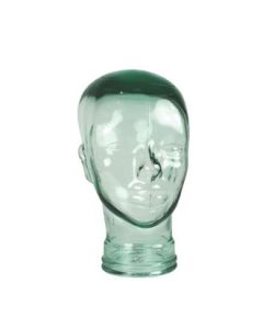 Glasshoved, uni-sex, klar glass, Ø58 x H30 cm
