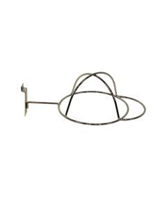 Capholder m/ skygge, t/ rillepanel, krom