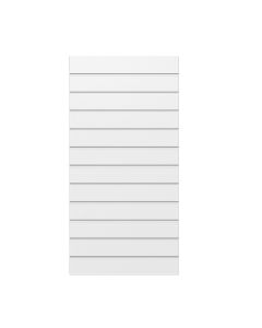 Rillepanel - 59,5 x 120 cm. - hvit - 10 cm. - Supersett, let tekstur