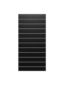 Rillepanel - 59,5 x 120 cm. - sort - 10 cm. - Supersett, let tekstur