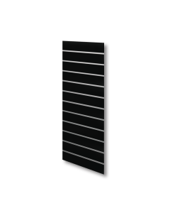 Rillepanel - 59,5 x 120 cm. - sort - 10 cm. - Supersett, let tekstur