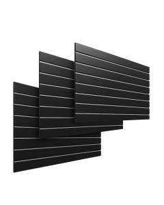 Rillepanel - 120 x 240 cm. - hvit - 10 cm. ( 3 stk. 120 x 80 ) - Supersett, let tekstur