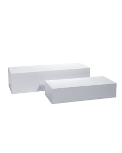 Podie - 2 stk. Hvit. 100 x 45 x H30, 75 x 40 x H20. Leveres samlet