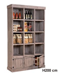 Reol m/ 12 rum + 3 skape - Heritage. B119 x D39 x H200 cm