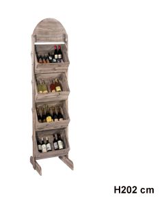 Kassereol m/ 4 kasser - Heritage. B58 x D60 x H202 cm