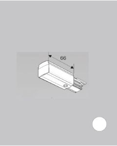 Tilslutningsstykke, 1F, 230V, hvit