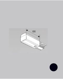 Tilslutningsstykke, 1F, 230V, sort