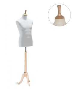 Treviso herregine, hørfarvet, lang krop, 3-fod, shaker top, ask