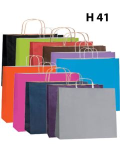 Papirpose - Stor H 41 cm - 50 stk. Velg farge
