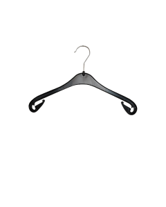 Plasthenge, barn, formpresset, med kraftig oppheng, sort, 33 cm. 450 stk.