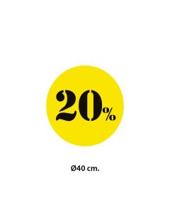 Poster - 20% - Ø40 cm. Selvklebende
