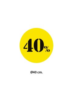 Poster - 40% - Ø40 cm. Selvklebende