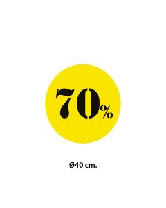 Poster - 70% - Ø40 cm. Selvklebende