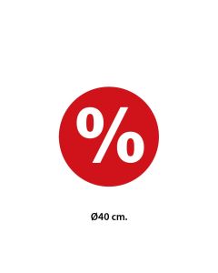 Poster - % - Ø40 cm. Selvklebende