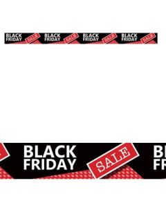 Vinduesstreamer m/ BLACK FRIDAY - 8,5 x 120 cm, selvklebende bagside