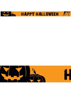 Vinduesstreamer m/ Halloween - 8,5 x 120 cm, selvklebende bagside