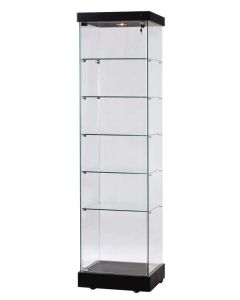 Vitrine - Toscana 1 - høy model. 50 x 46 x H 184 cm. - Sort