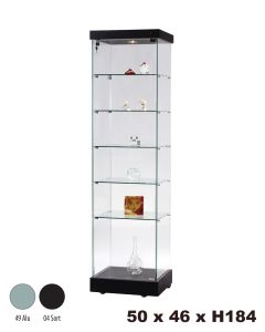 Vitrine - Toscana 1 - høy model. 50 x 46 x H 184 cm.