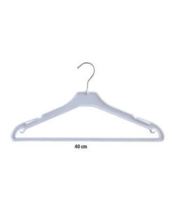 Konfeksjonshenger m/ stang. 30 cm, junior. Hvit