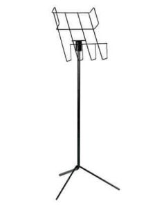 Brochureholder, til A4 og gulv, 1 rum, sort tråd, H90 cm