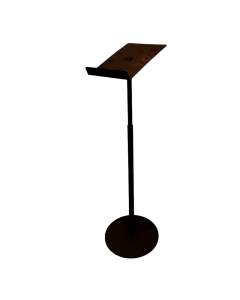 Brochureholder, A4, Sort, plade 22 x 31 cm, H66-132 cm
