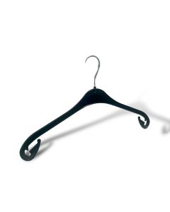 Plasthenge, Voksen, formpresset, med kraftig oppheng, sort, 43 cm. 300 stk.
