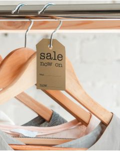Manilla mærke, Sale now on, brun kraft, 3,5 x H7, 250 stk.