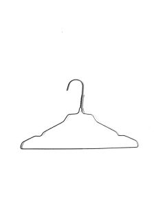 Renserihenger - 33 cm ( Barn ) - 500 stk - Med hakk. Sort