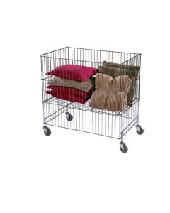 Salgskurv i krom. H 70 cm.