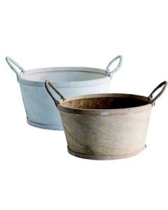 Gavekurve - Rund trekurv, med 2 dekorative håndtak, Ø23 cm, H12 cm