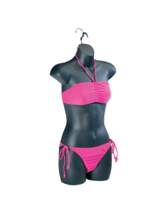 Hængetorso, dame, med front og krok, sort, H78 cm