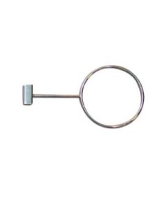Ballring, krom, t/ 12 mm. dekostang