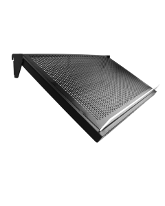 Skrå U-hylle m/ metallhulplade (91 x 37 cm) - Sort, t/ 12 mm ( Framework )