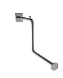 Frontheng rett, m/ skrive 24 cm. Satin-krom, t/ Super-Plugs