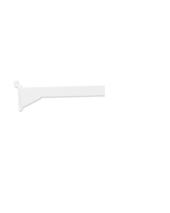 Hylleknekt - rette (25 cm.) - hvit, t/ rillepanel