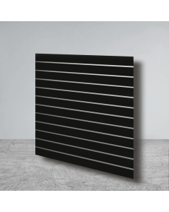 Rillepanel - 120 x 120 cm. - sort - 10 cm. 1  stk. - Pearly, inkl. alulister