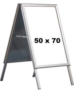 A-skilt - 50 x 70 cm. - Alu. Snapramme