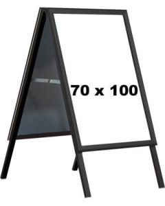 A-skilt - 70 x 100 cm. - Sort. Snapramme