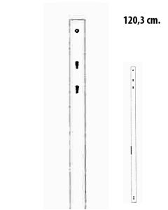 Skinne 120,3 cm.  t/ dobbeltsidet panelgondol 147,5 cm, hvit