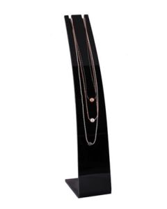 Halskjededisplay, Akryl. H 27 cm. Sort.