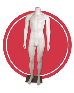 Basic herremannekeng u/ hode. Hvit. Krom fotplate